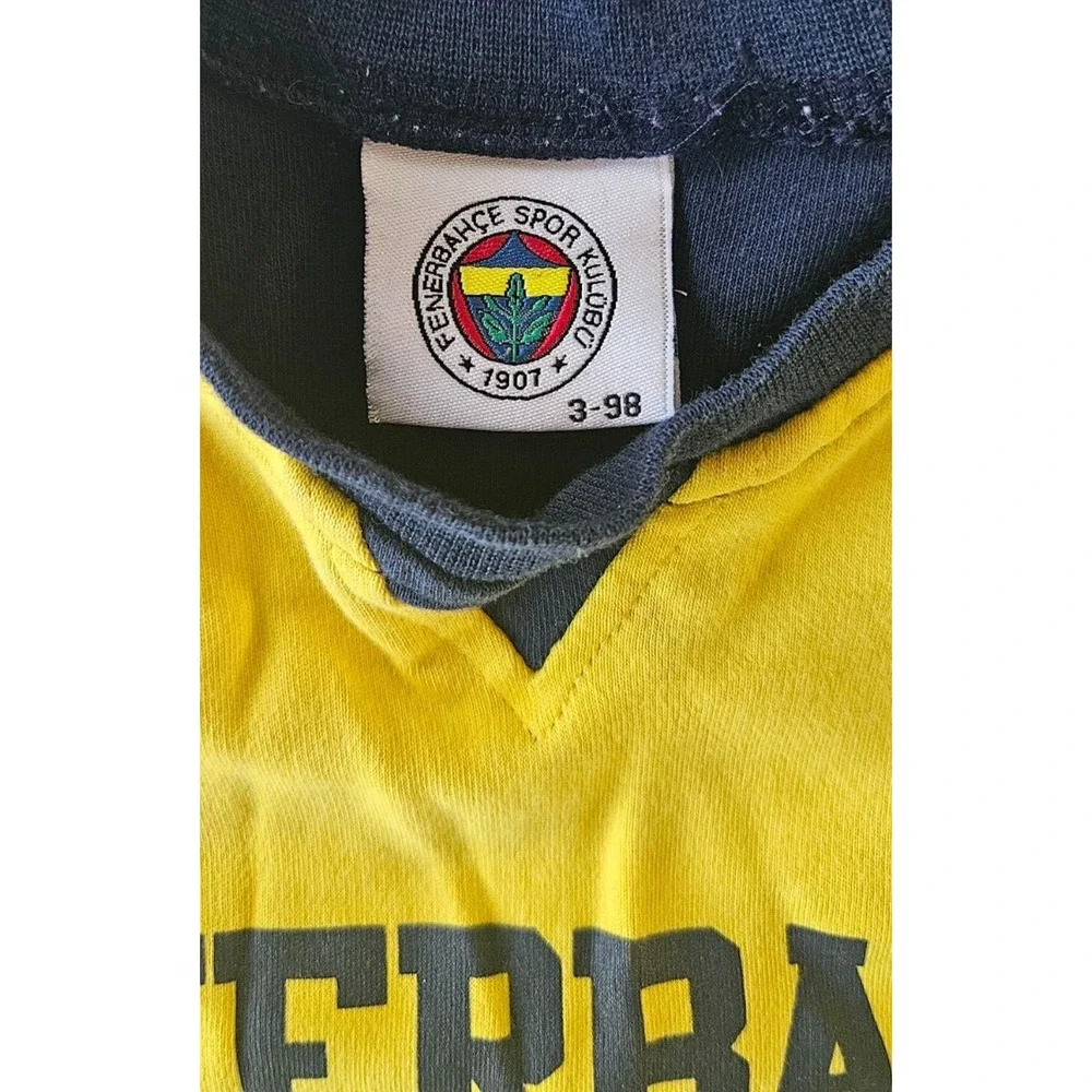 Fenerbahce Sweatshirt‎ Boys 3 Yellow 1907 College Football Soccer Rugby Shirt